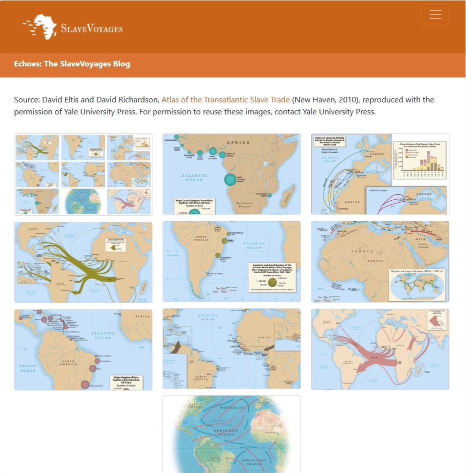 Slave Voyages Map Preview